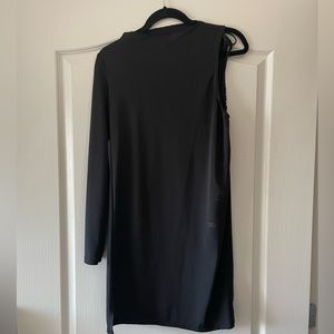 Black one sleeve shift dress